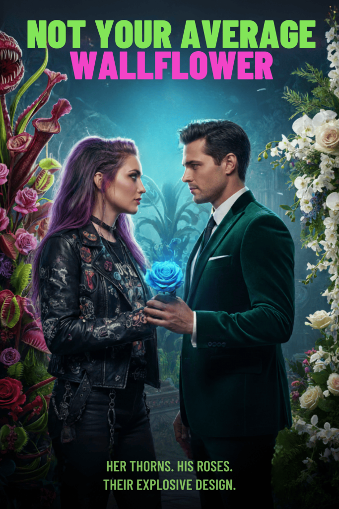 Book cover of Not Your Average Wallflower; Her thorns. His roses. Their explosive design.