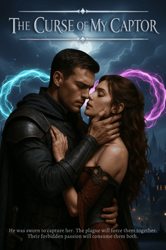 Book cover of The Curse of My Captor; He was sworn to capture her. The plague will force them together. Their forbidden passion will consume them both.