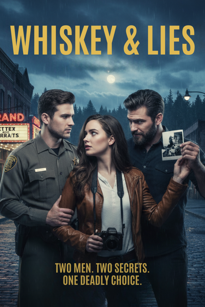 Book cover of Whiskey & Lies; Two men. Two secrets. One deadly choice.